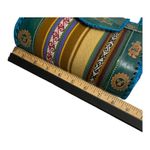 Handcrafted
Jawaja Leather Bag with Cloth Woven Patch Blue Photo 8