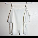 Alexander Wang T by  Crepe Cold Shoulder Tank Top Blouse Chain White Size 6 Photo 3