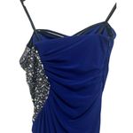 XScape  Crystal Embellished  Strapless  Evening Gown Prom Dress Maxi Blue Size 4 Photo 2