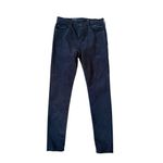 AG Adriano Goldschmied Navy Blue Cotton Velvet Farrah High Rise Skinny Pants Siz Photo 5
