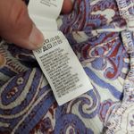 Lucky Brand  Maya Blue & Maroon Paisley Ruffle Blouse Size Small Photo 8