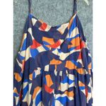 Nine West Plus 2X Abstract Tiered Maxi Dress Blue Purple Sleeveless Lined Photo 5