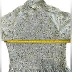 Storia  Blue Floral Print‎ Smocked Mini Elastic Dress Size Small Photo 3