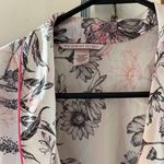 Victoria's Secret Victoria Secret Pink Tie Front Mini Robe with Floral Accents Size Medium Photo 6