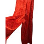Saylor Red Orange Jacquard Jumpsuit Spaghetti Strap Wide Leg XS Formal Wedding Photo 5