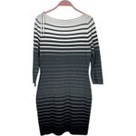 Ralph Lauren Lauren  Striped Ombre Boat Neck 3/4 Sleeve Knit Dress Women's Size M Photo 4