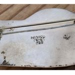 925 Sterling Silver Vintage Mexico Cat Pin Brooch Sleeping Laying Kitty 1.5" Photo 3