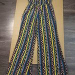 Rainbow Sandals Rainbow Strapless Multicolor Jumpsuit S Dopamine Rainbowcore Boho Coconut Girl Photo 2