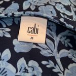 CAbi  Style‎ 5265 Blue Floral Cap Sleeve Drawstring Waist Dress Size Medium Photo 4