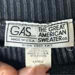 VTG 90’s GAS The Great American Sweater Co. Charcoal Gray Knit Size L Black Size L Photo 1