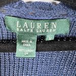 Ralph Lauren Lauren  Navy Blue Open Cardigan Womens Sz Medium 100% Linen Crotchet Photo 6