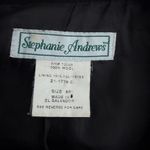 Vintage Wool Jacket Womens 8P Double Breasted Blazer Quiet Luxury Equestrian Black Photo 7