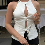 ZARA  White Bow Top Photo 0