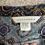 Melrose Studio Maxi Skirt Vintage Side Button Closure Size 12 Paisley Geometric Purple Photo 3