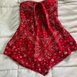 No Boundaries Strapless Bandana Print Top Photo 0