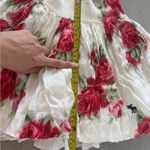 Abercrombie & Fitch Vintage floral white bubble mini skirt - roses - size small Photo 7