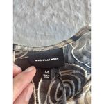 Who What Wear Women's Blouse Sz Medium Sleeveless Semi Sheer Rosebud Brocade Photo 11