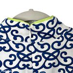 Vince Camuto  White/Blue Neon Filigree Sleeveless Shift Dress Size 4 Photo 7