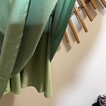 Victoria + Sophia Satin Green Mini Dress w/ Black Lace Trim Coquette Pistachio 💚 Photo 13