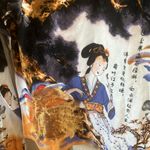 Asian inspired Multicolor Long Sleeve lapis Top XL Black Photo 1