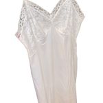 Vanity Fair Vintage White Slip Dress Lace Overlay
sz 36 retro adjustable strap Photo 0