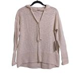Rachel Zoe  Womens Pullover Sweater Beige Long Sleeve Cotton Linen Hooded S New Photo 0