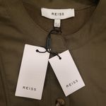 Reiss 💕💕 Emlyn Panel Detail Short Sleeve Sweatshirt Dress Khaki Green 8 US NWT Photo 11