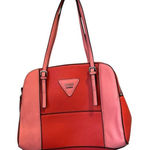 Guess Darcie Coral Multi Colorblock Handbag Women's Bag Photo 0