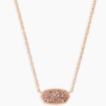 Kendra Scott Elisa Rose Gold Pendant Necklace In Rose Gold Drusy Photo 0