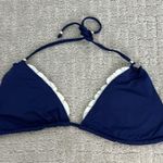 Vitamin A Blue white polka dot ruffle string bikini cheeky two piece swimwear Photo 3