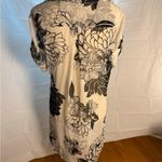 New York & Company Black and White Floral Swim Coverup Size L Photo 2