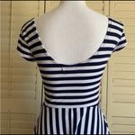 Derek Heart  Chic Striped Navy and White Dress Photo 3
