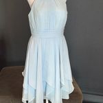 Women’s Short Pale Blue Homecoming Party Halter Dress Corset Back Size 8 **READ Photo 0