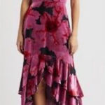Hutch  Pink Floral Ruffle High Low Dress Size 6 NWT Cocktail Wedding Guest Photo 0