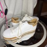Schutz Murphy Women's White with Cork Details Platform Leather Sneakers Size 7.5 Photo 5