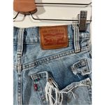 Levi's Levi’s Wedgie Shorts Size 24 in Light Wash Thrashed Button Fly Photo 5