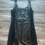 Free People  Black Faux Leather Mini Dress Photo 0