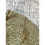 Sim & Sam Green Ruched Fabric Long Sleeve Boho Top Small Photo 7