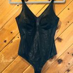 Knix papaya faux leather black thong bodysuit Size M Photo 2