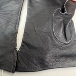 VTG Leather Gloves Black Embroidered Pure Silk Lined Made in France XS 7 NOS Photo 11