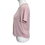 Athleta  Relaxed Tee Women’s Size Small Smoked Mauve Rose Asymmetric Hem T-Shirt Photo 4