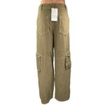ZARA NEW  Women's Brown Beige Straight Wide Leg High Waist Cargo Trousers Pants M Photo 2