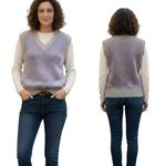 David Brett Vintage Wool Sweater Vest Purple Gray XS/S Size undefined Photo 1