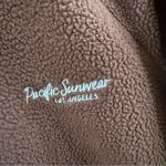 PacSun  Brown Fleece Outside Oversized Crewneck Photo 1