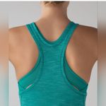 Lululemon Glide & Stride Tank Padded Sports Bra 2-In-1 Size 8 Excellent Viridian Photo 3