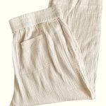 Soft Surroundings Beach Bound Pull On Gauze Cropped Pant Size XL Butter Cream Photo 3