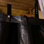 Stradivarius oversized faux leather jacket in black Photo 6