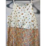 American Eagle Floral Mini Dress Square Neck Spaghetti Straps Women's L White Size L Photo 2