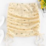 Zaful Floral And Pastel Ruched Adjustable Length Skirt Photo 0
