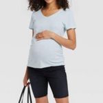 Isabel Maternity by Ingrid & Isabel Over Belly Bermuda Maternity Jean Shorts - Photo 3